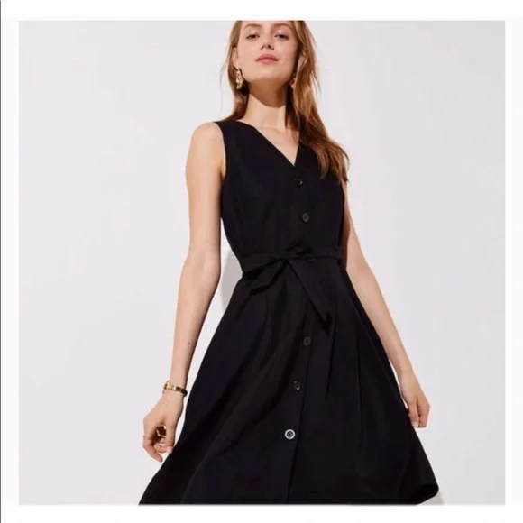 ann taylor loft formal dresses Vintage Ann Taylor Loft Black Silky Embellished Size 6 Dress-excellent CONDITION